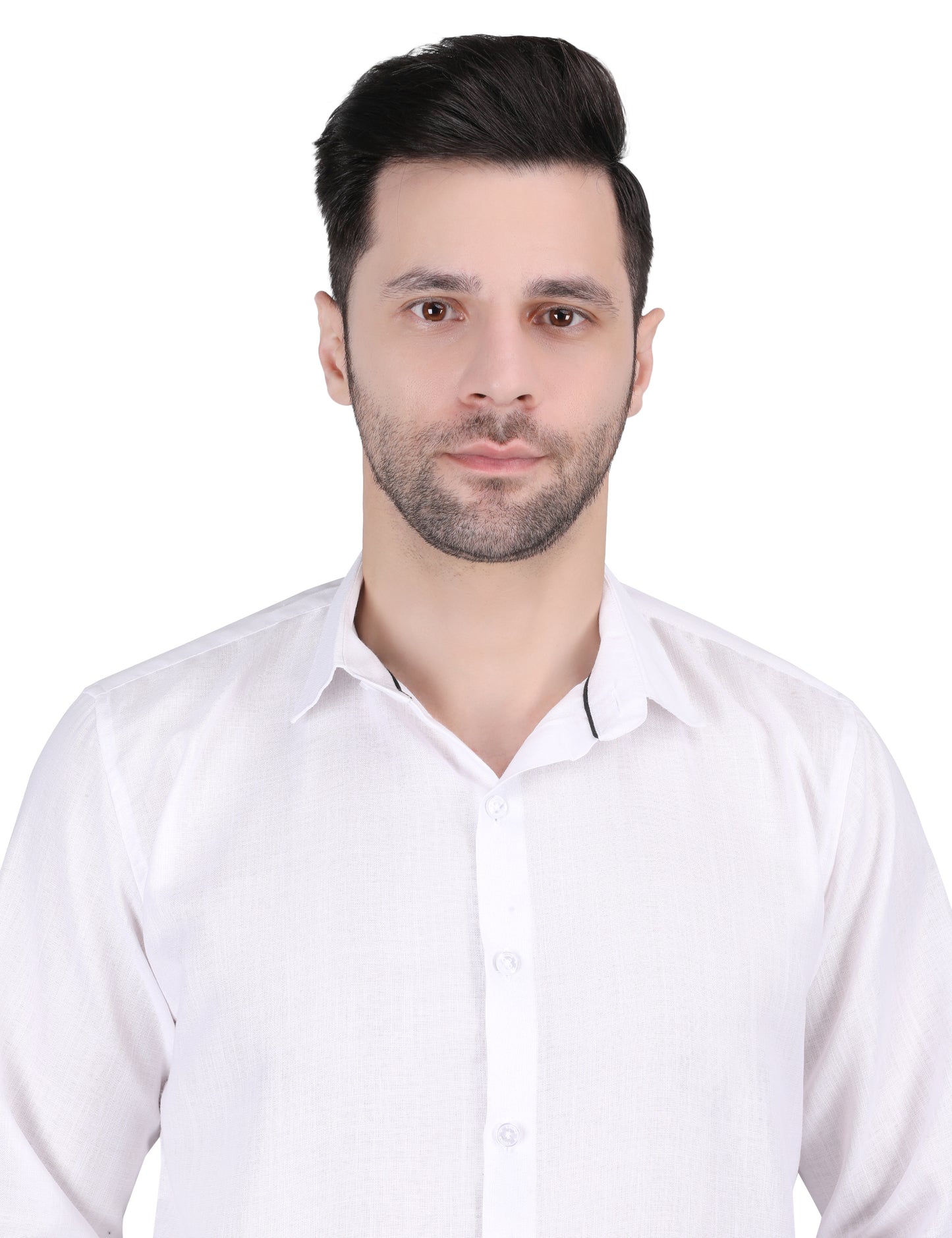 Kouns Premium White Linen Shirt – Regular Fit, Lightweight Casual & Formal Wear