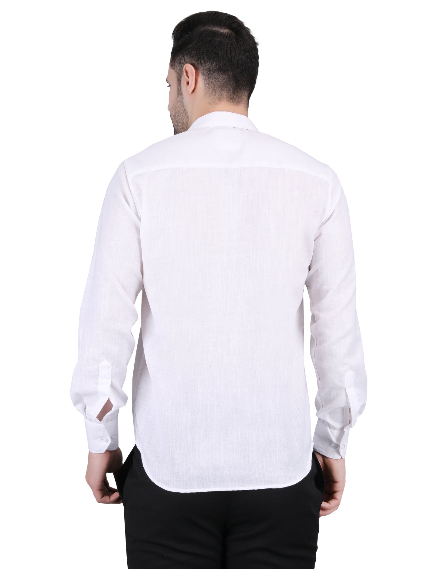 Kouns Premium White Linen Shirt – Regular Fit, Lightweight Casual & Formal Wear