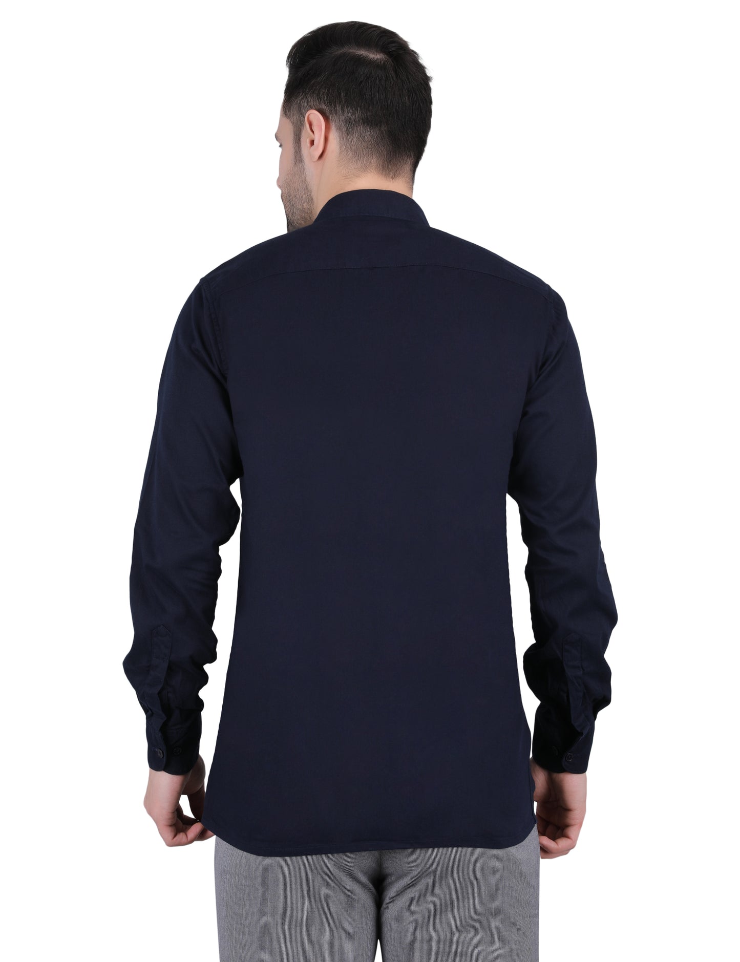 Kouns Men’s Regular Fit Navy Blue Cotton Formal Shirt – Premium Soft & Comfortable Office Wear