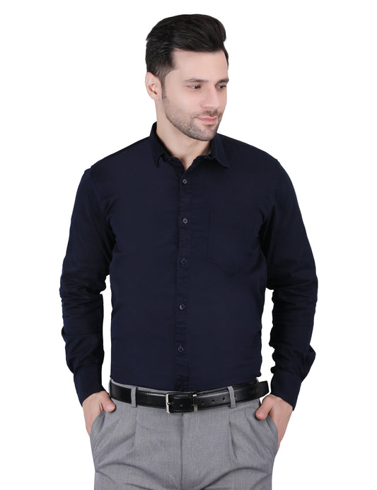 Kouns Men's Navy Blue Formal Shirt
