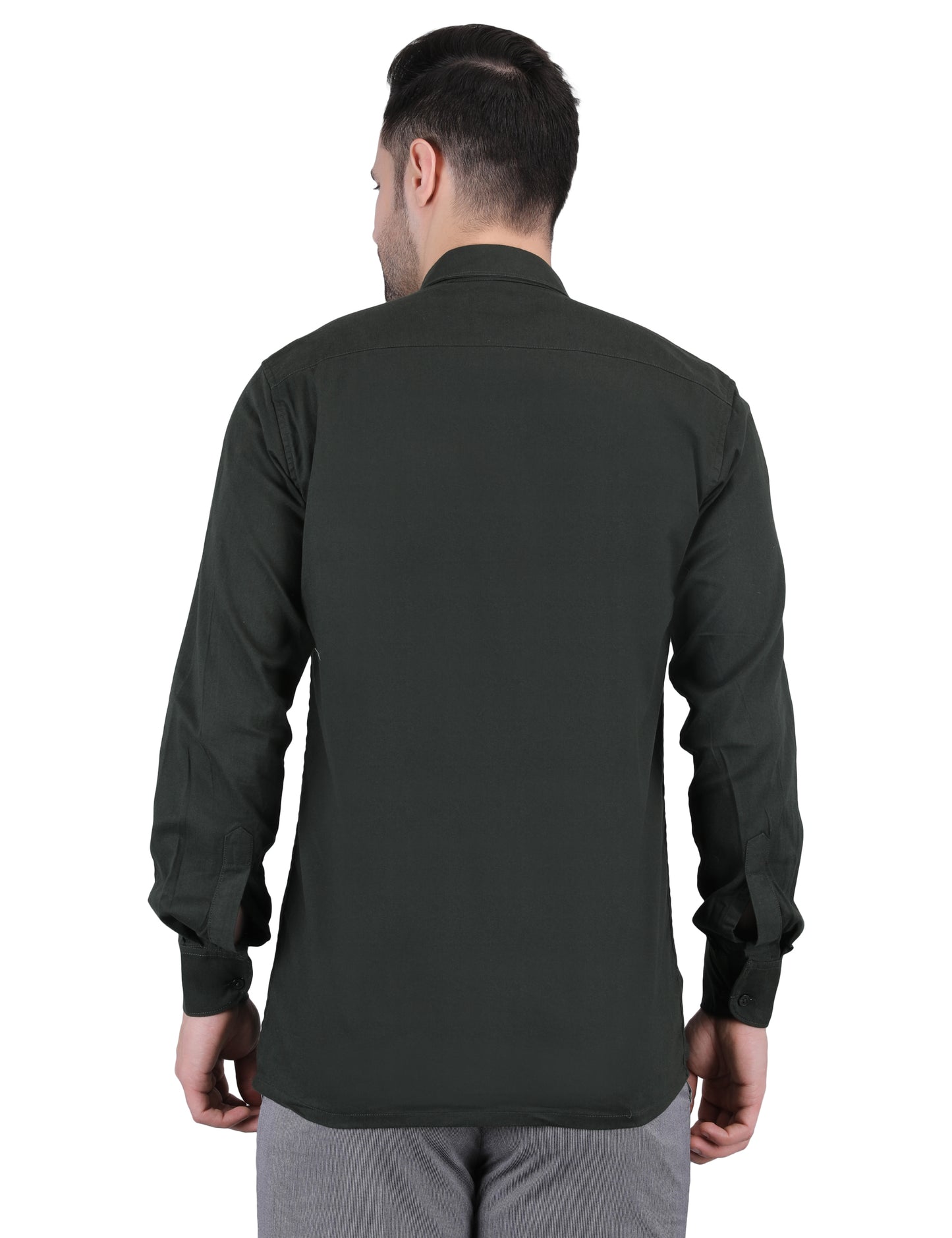 Kouns Men's Bottle Green Formal Shirt