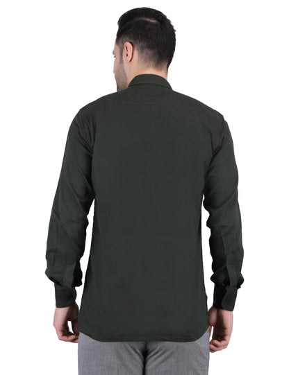 Kouns Men's Bottle Green Formal Shirt