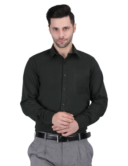 Kouns Men's Bottle Green Formal Shirt