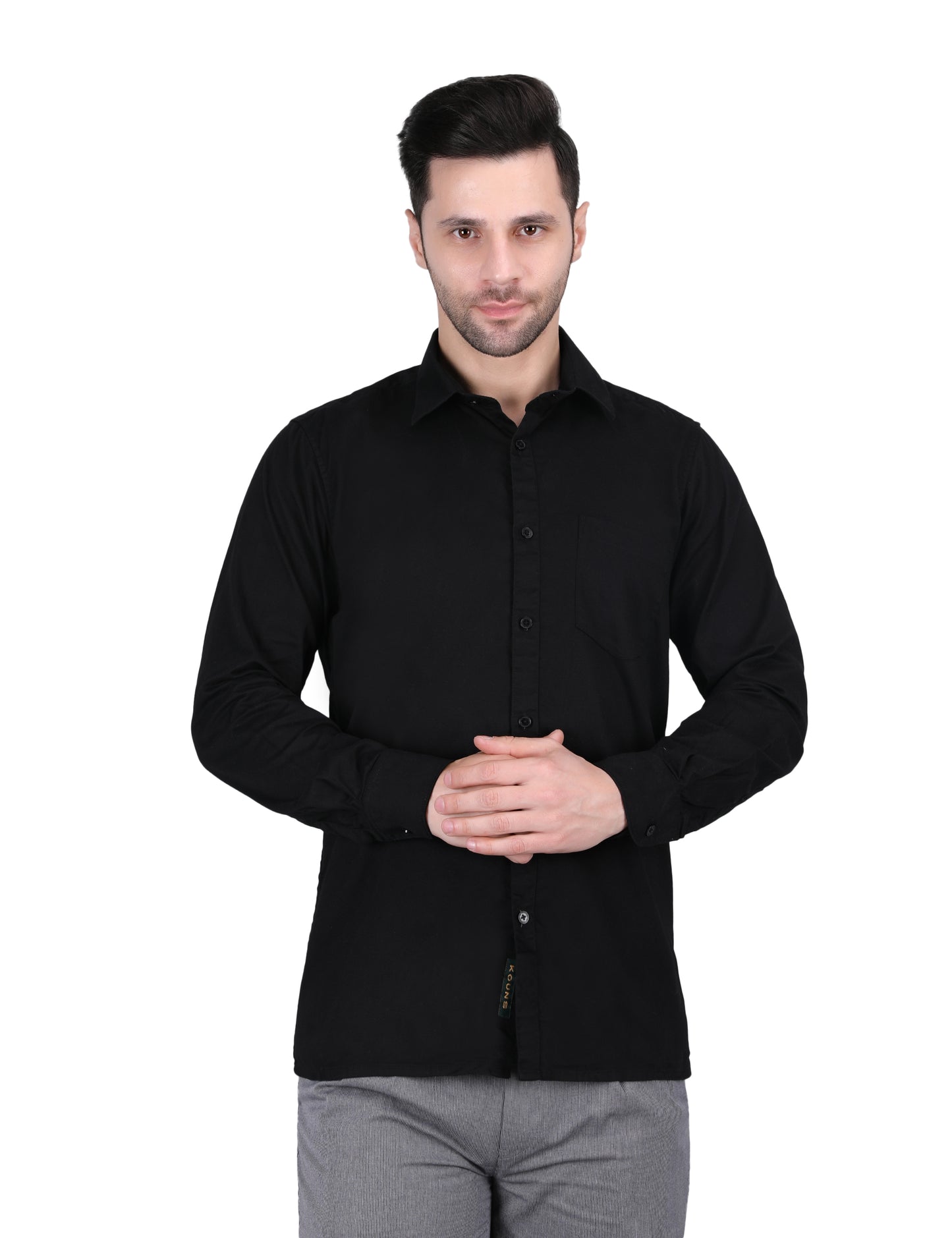 Kouns Men's Black Formal Shirt