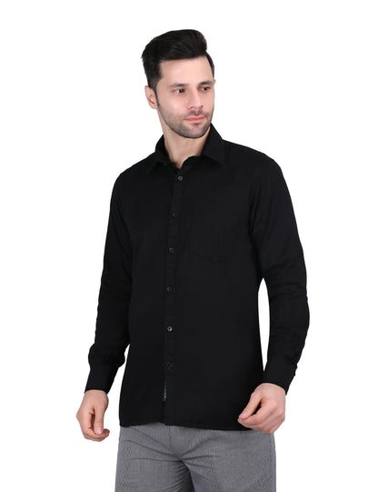 Kouns Men's Black Formal Shirt