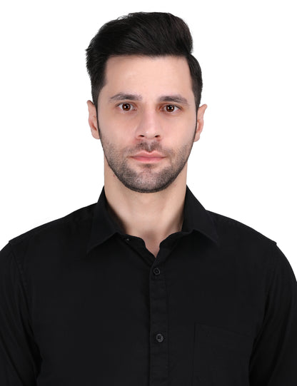 Kouns Men's Black Formal Shirt
