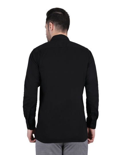 Kouns Men's Black Formal Shirt