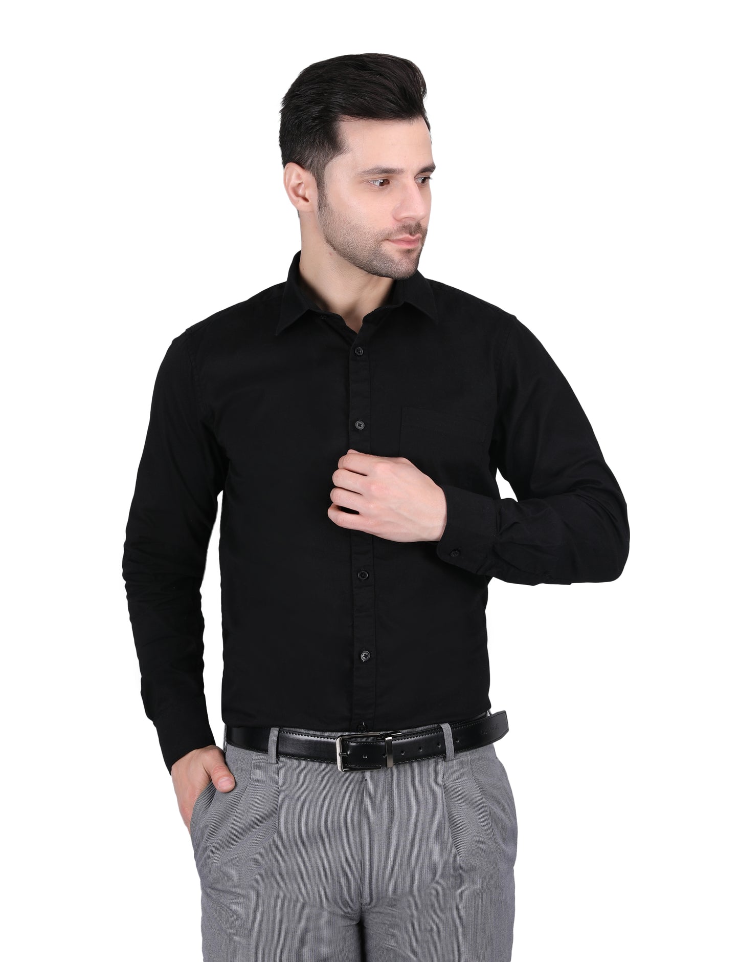 Kouns Men's Black Formal Shirt