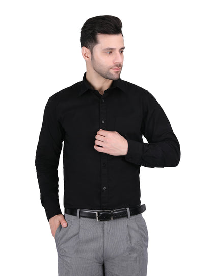 Kouns Men's Black Formal Shirt