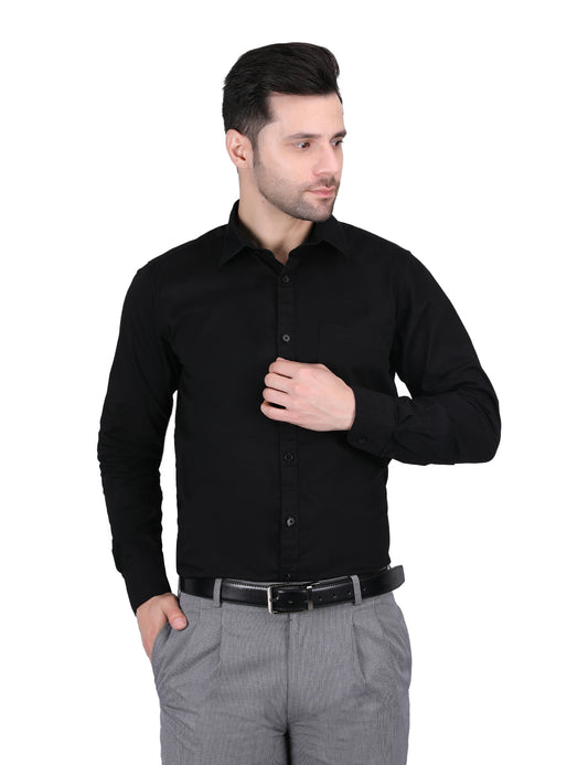 Kouns Men's Black Formal Shirt
